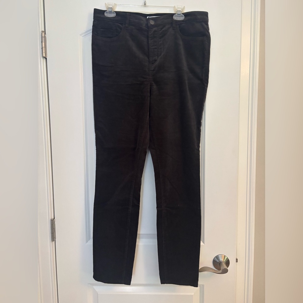 LOFT Dark Gray High Waist Skinny Corduroy Pants